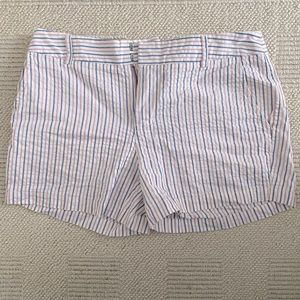 Cynthia Rowley Size 4 Shorts Seersucker White with Pink & Blue Stripes w/Pockets
